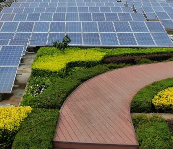 Roof garden, solar farm