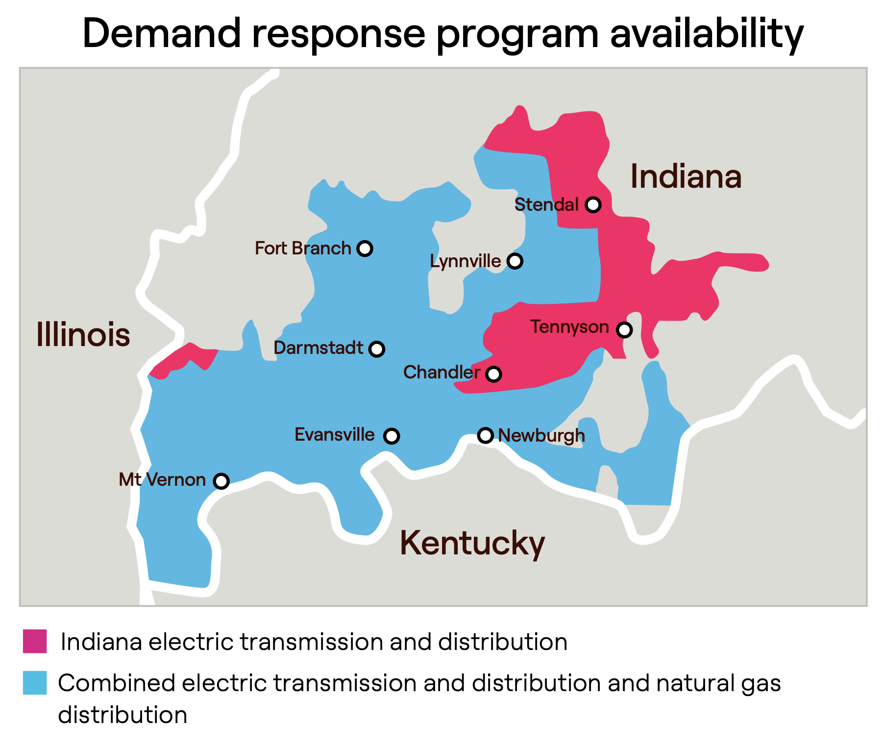 CenterPoint Indiana Demand Response territory map