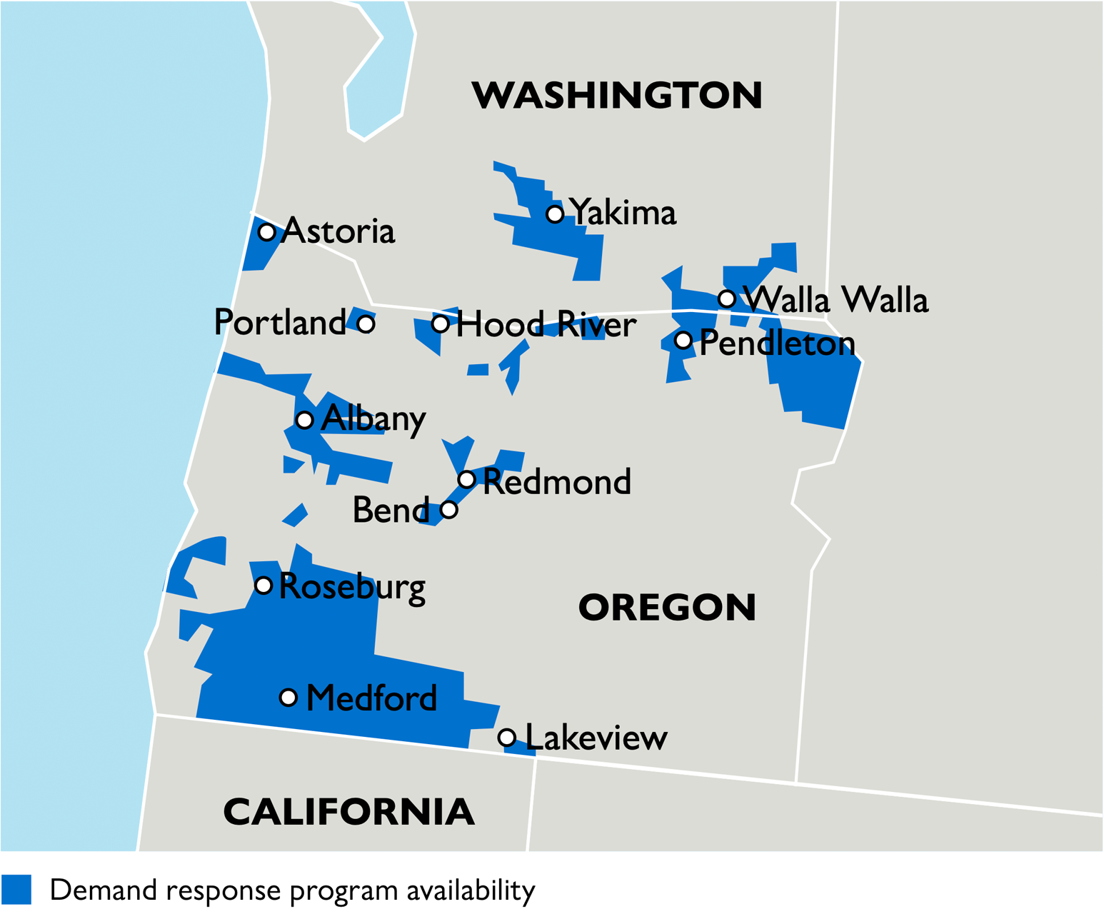 Pacific Power Demand Response territory map
