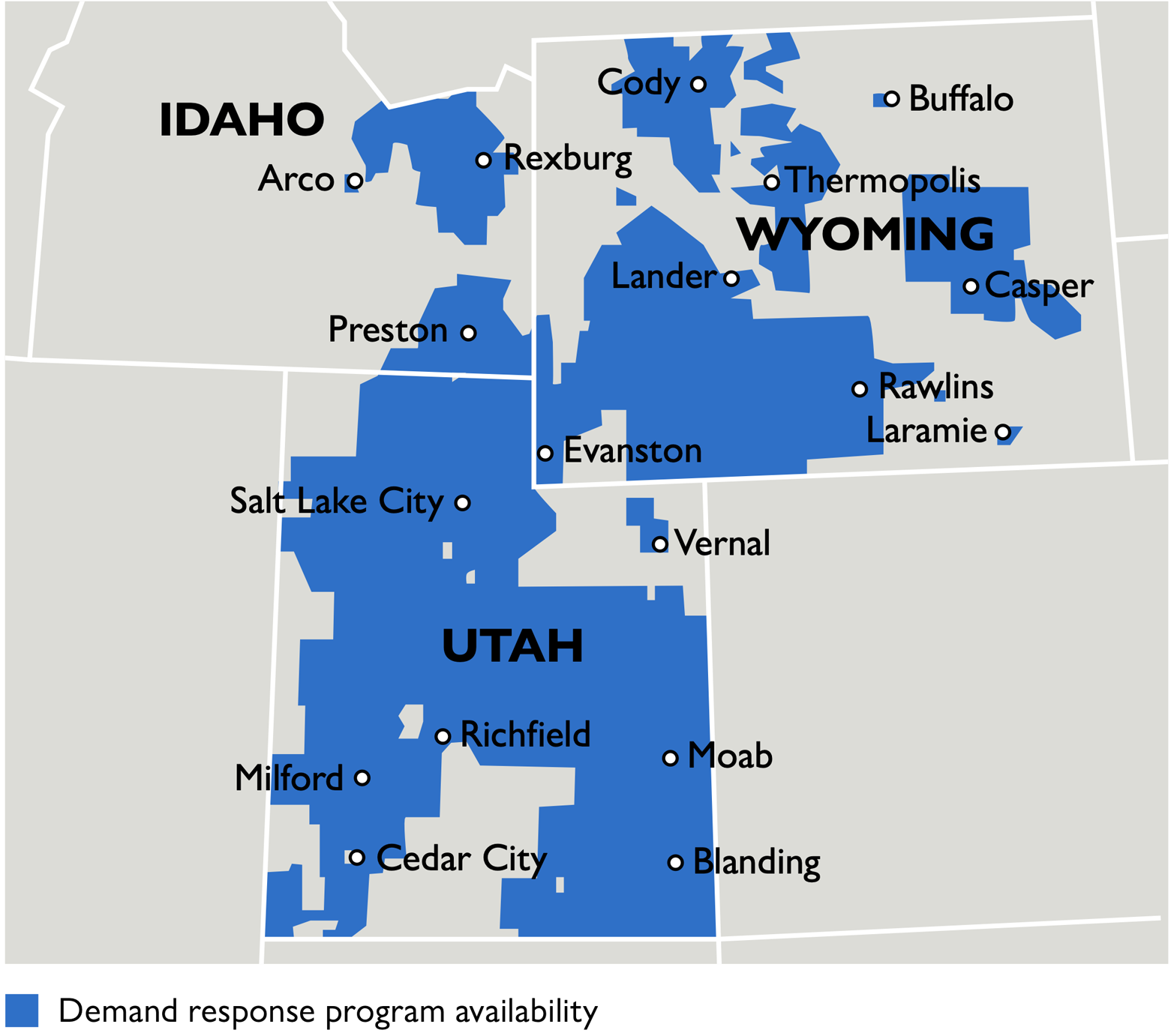 Rocky Mountain Demand Response territory map